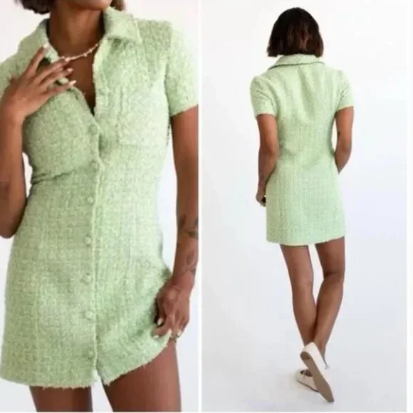 Rumored | Dresses | Rumored Womens Tennis Green Wool Notting Hill Tweed Mini Dress Size 2 | Poshmark Rumored | Dresses | Rumored Womens Tennis Green Wool Notting Hill Tweed Mini Dress Size 2 | Poshmark